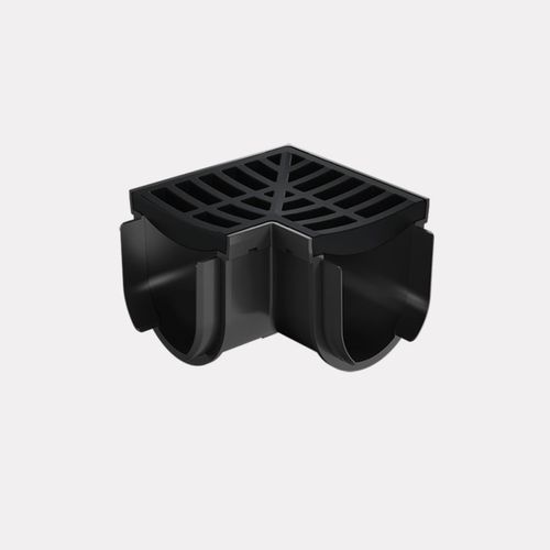 Storm Drain™ – Corner with Black Plastic Grate