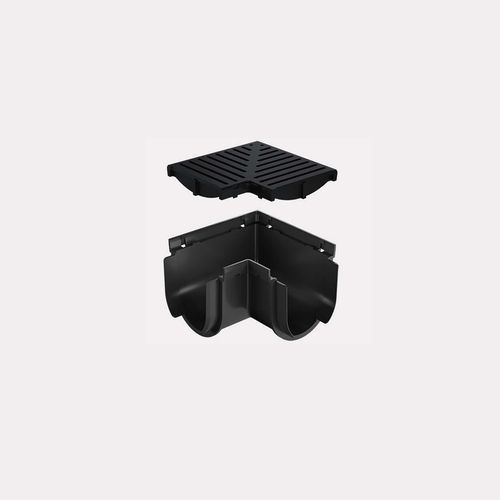 Storm Drain™ – Corner Heel Guard Black Plastic Grate