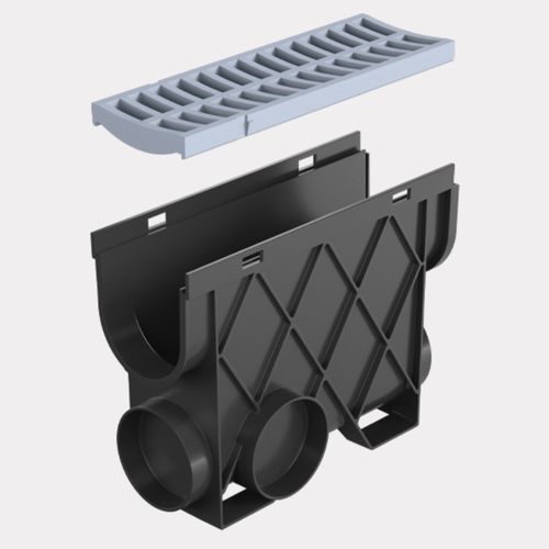 Storm Drain™ – Slimline Pit with Grey Plastic Grate