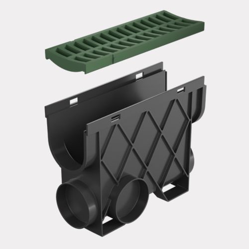 Storm Drain™ – Slimline Pit with Green Plastic Grate