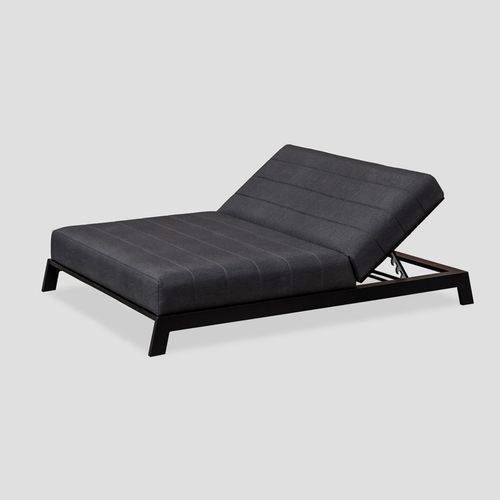 Piha Double Black Outdoor Lounger