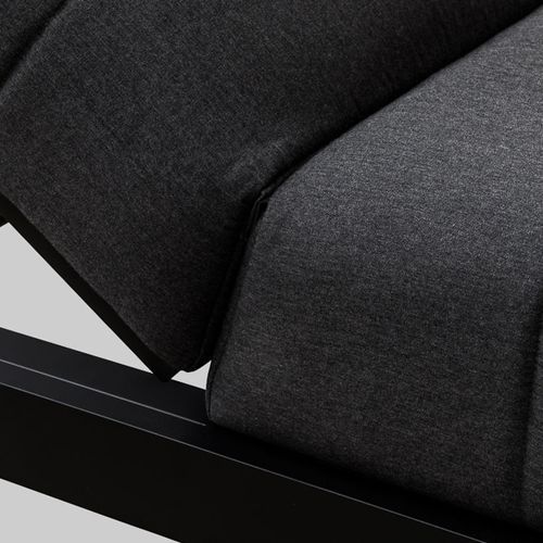 Piha Double Black Outdoor Lounger