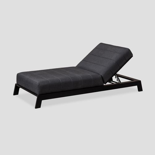 Piha Black Outdoor Lounger
