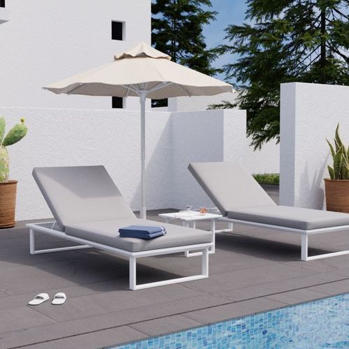 Vivara Sun Lounge - White - Single