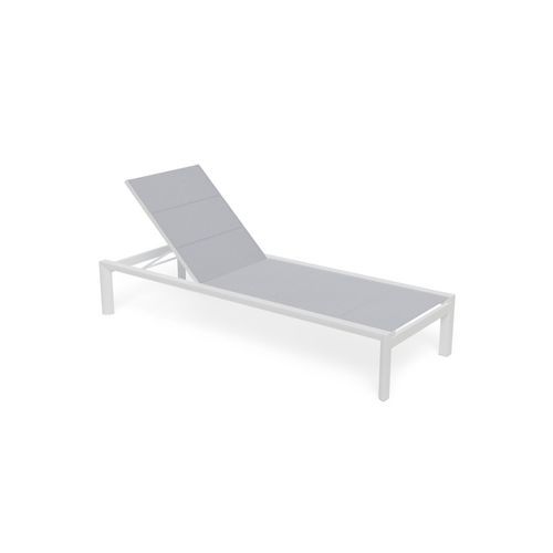 Alvor Sun Lounge - White - Light Grey Mesh
