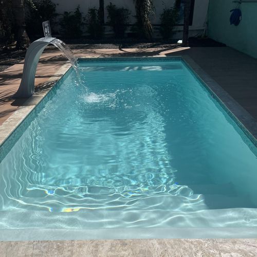 Tile lined swimming pools 6.5m up to 9m in length