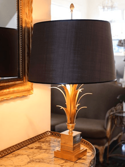 Boulanger Pineapple Brass And Chrome Table Lamp