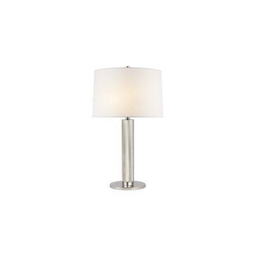 Barrett Medium Knurled Table Lamp – Nickel