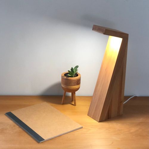 Slant Timber Desk Lamp