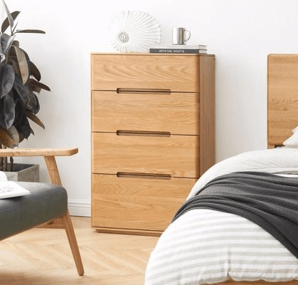 Manchester Natural Solid Oak Tall Boy