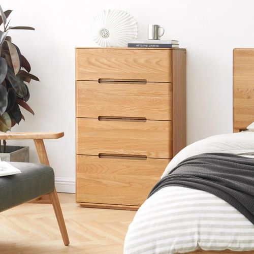 Manchester Natural Solid Oak Tall Boy