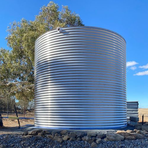 22,000 Litre Round 304-Grade Stainless Water Tank