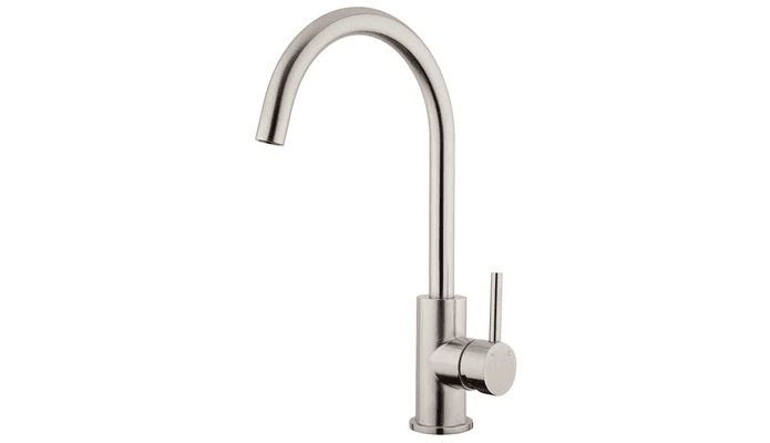 Stainless Minimal Gooseneck Sink Mixer