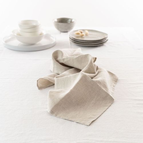 100% French Linen Tea Towel - Set 2-Natural Oat