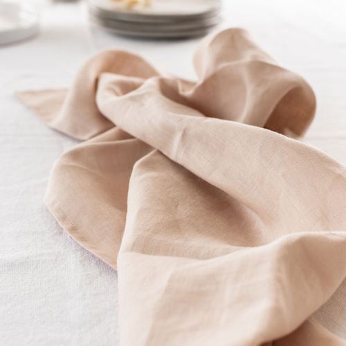 100% French Linen Tea Towel - Set 2-Latte