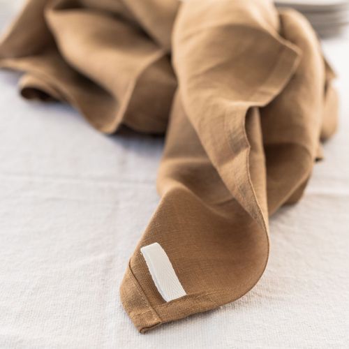 100% French Linen Tea Towel - Set 2-Ginger