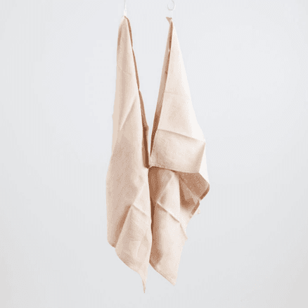 100% French Linen Tea Towel - Set 2-Latte