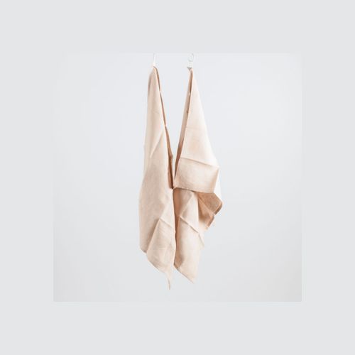 100% French Linen Tea Towel - Set 2-Latte