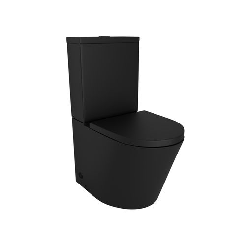 Vivo Toilet Suite with Thick Seat Matte Black