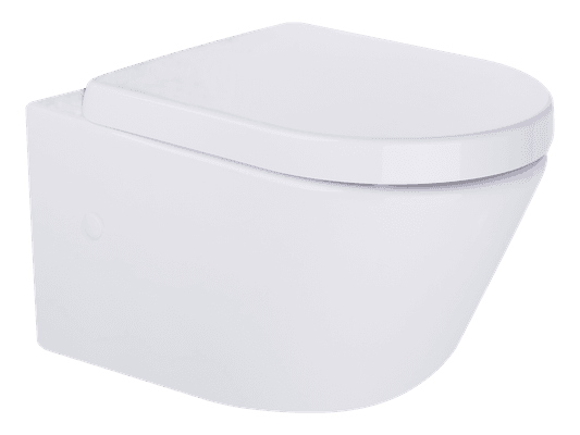 Vivo Wall Hung Pan Thick Seat Rimless Gloss White