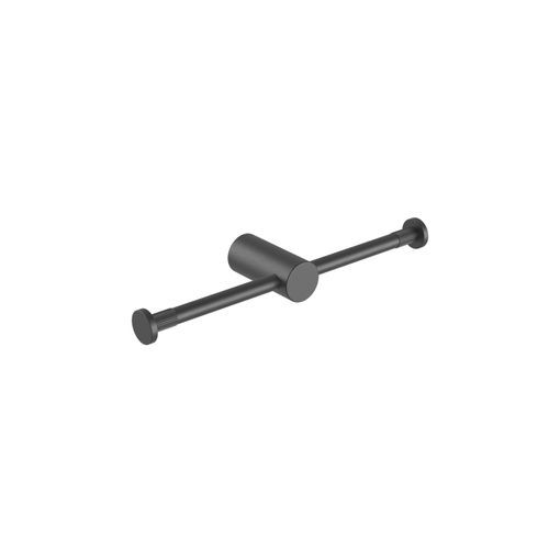 Caddence Double Toilet Paper Holder Gun Metal Grey