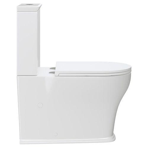 Lillian Tornado Flush Back-To-Wall Toilet, Slim Seat