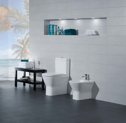 Resort Quick Release Rimless Wall Faced Toilet Suite
