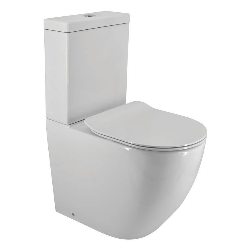Zen Rimless Back To Wall Toilet Suite Slim Seat