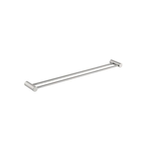 Caddence Double Towel Rail 800mm Brushed Nickel