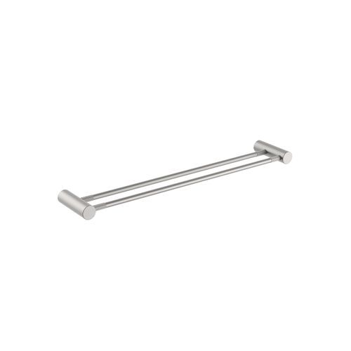 Caddence Double Towel Rail 600mm Brushed Nickel
