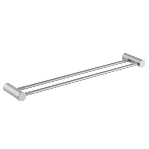 Caddence Double Towel Rail 600mm Brushed Nickel