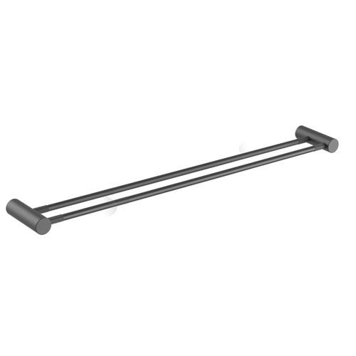 Caddence Double Towel Rail 800mm Gun Metal Grey
