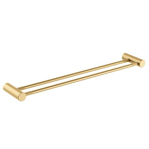 Caddence Double Towel Rail 600mm Brushed Brass