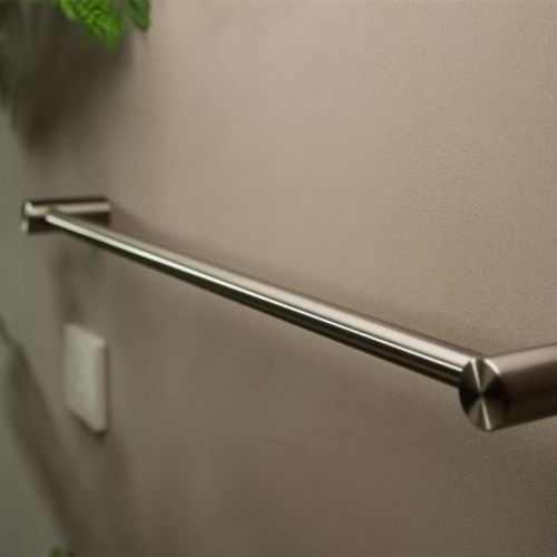 Zen SS316L Single Towel Rail 600mm | Brushed Nickel