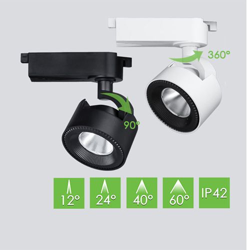 20W ME308 LED Track Lighting | Black Track Light