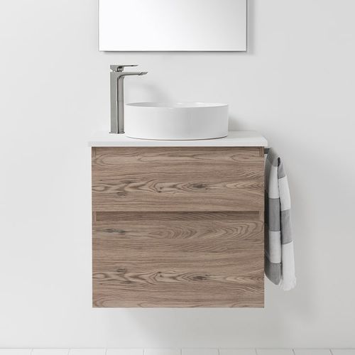 Soft Solid Surface Wall-Hung Vanity, 2 Drawers
