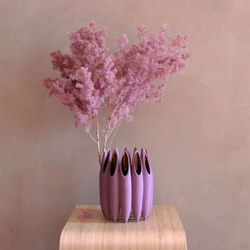 Seed Pod Tall Wreath Vase