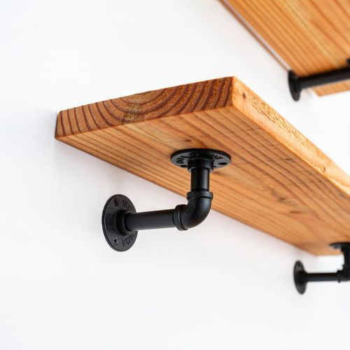 Rustic Pipe Bracket Shelf 60cm