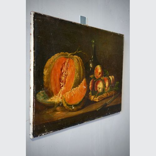 French Antique Still-Life Oil Painting