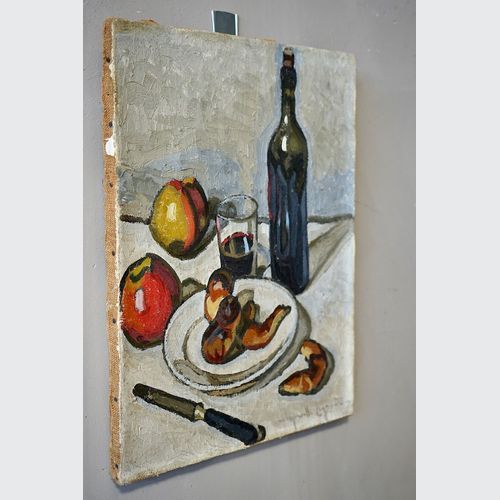 French Antique Still-Life Oil Painting