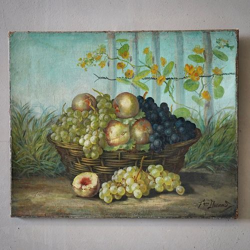 French Antique Sill Life Oil Painting