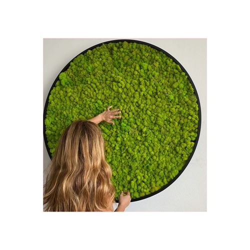 Round Moss Wall Art - Solo Reindeer