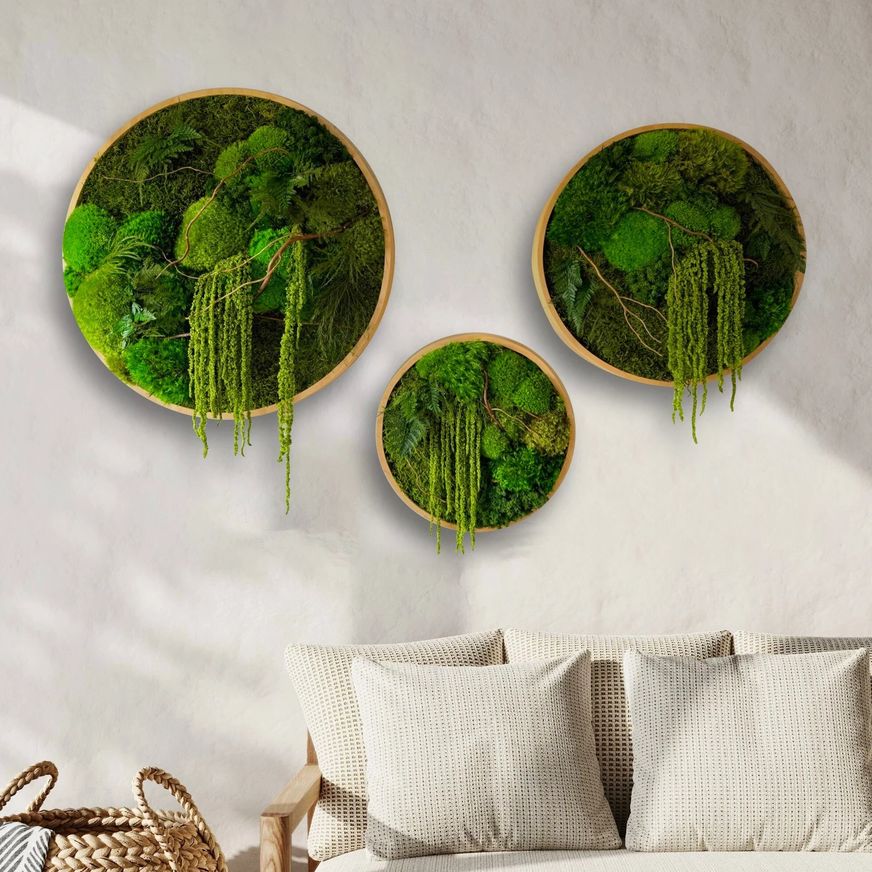 Round Moss Wall Art - Enchanted Forest