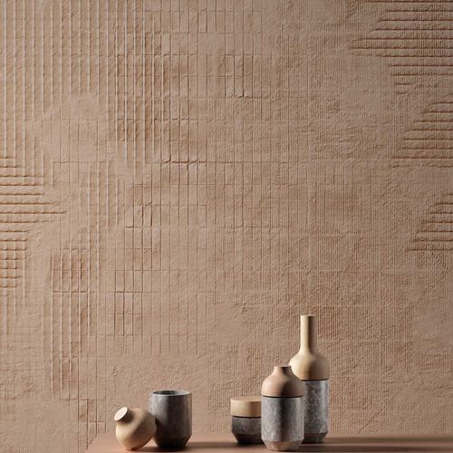 Styl'Editions Textural Wallpaper - Terracotta