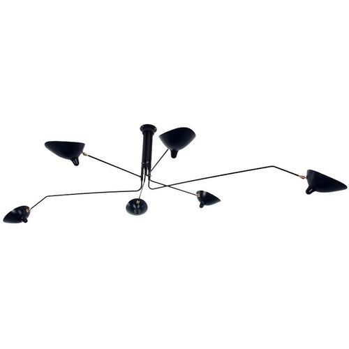 Plafonnier 6 Bras Pivotants Ceiling Lamp by Serge Mouille