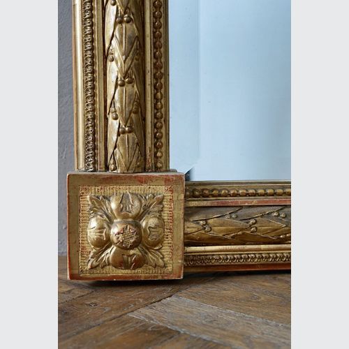 French Antique Louis XVI Gilded Mirror