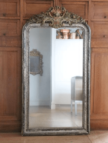 Napoleon III Silver Leaf and Gilt Mirror C.1890