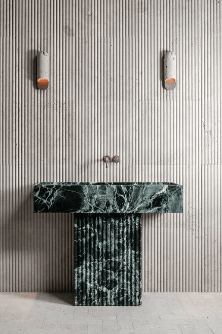 Fluted Travertine Cladding