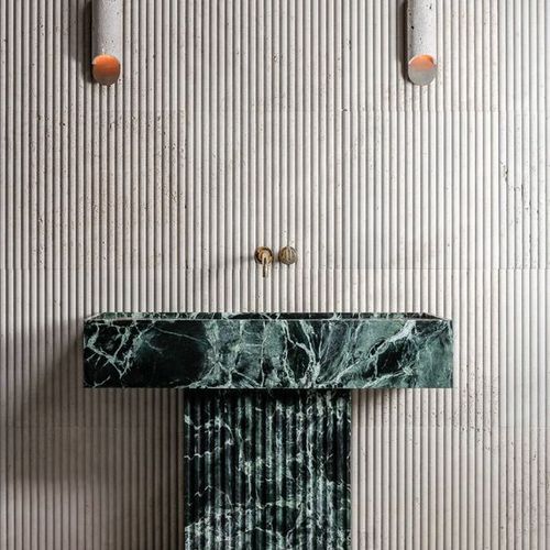 Fluted Travertine Cladding