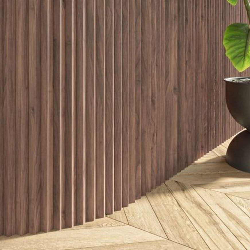 Linear Flex - Peaks - Black Walnut Wall Panelling